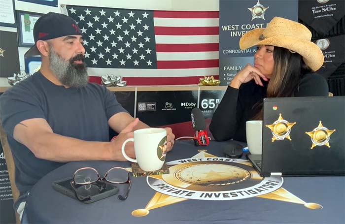 Joe and Imelda During The 1 Eye P.I. Global Private Investigation Podcast